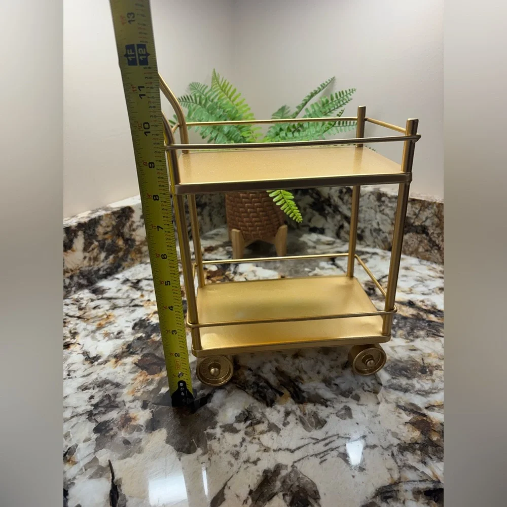 Gold Miniature Bar Cart